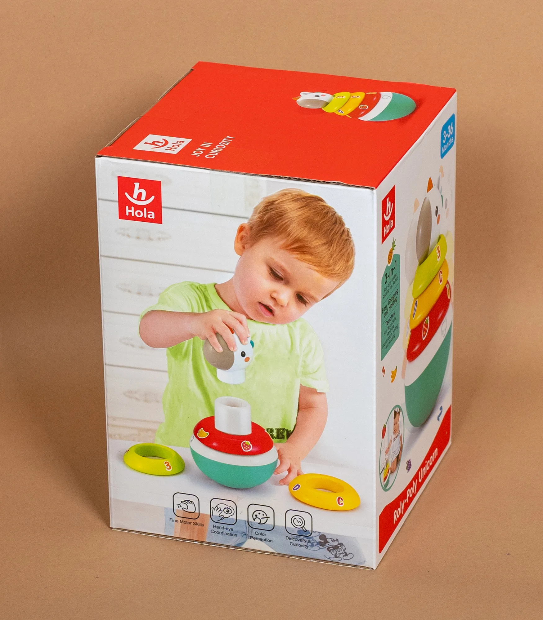 3136-02.webp Roly-Poly Unicorn 3136 – 3u1 klackalica, slagalica i zvečka (3–36 meseci) - Slika 1