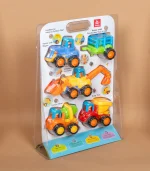 Set građevinskih vozila 326 – 5 autića (bager, kamion, mešalica, traktor i prikolica) - Slika 4