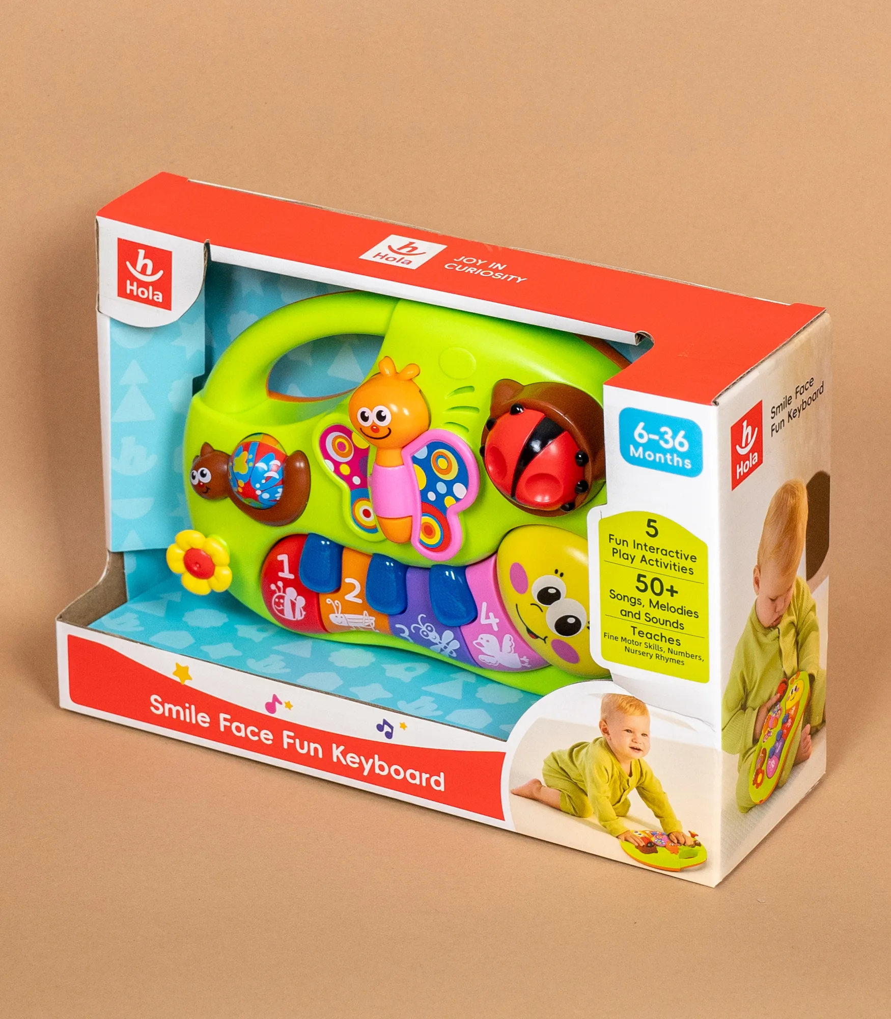 927-02.webp Muzička edukativna tabla 927 – Smile Face Fun Keyboard (6–36 meseci) - Slika 1