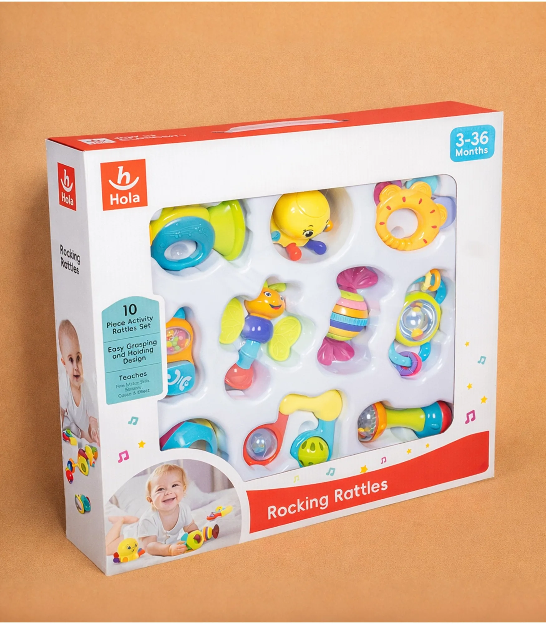 939-02.webp Set zvečki 939 – Rocking Rattles (10 komada) (3–36 meseci) - Slika 1