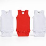 Bebi bodi 3-pack bela-narandžasta