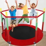 Dečija trambolina sa mrežom – Mini igraonica za bezbednu zabavu kod kuće (3 boje)