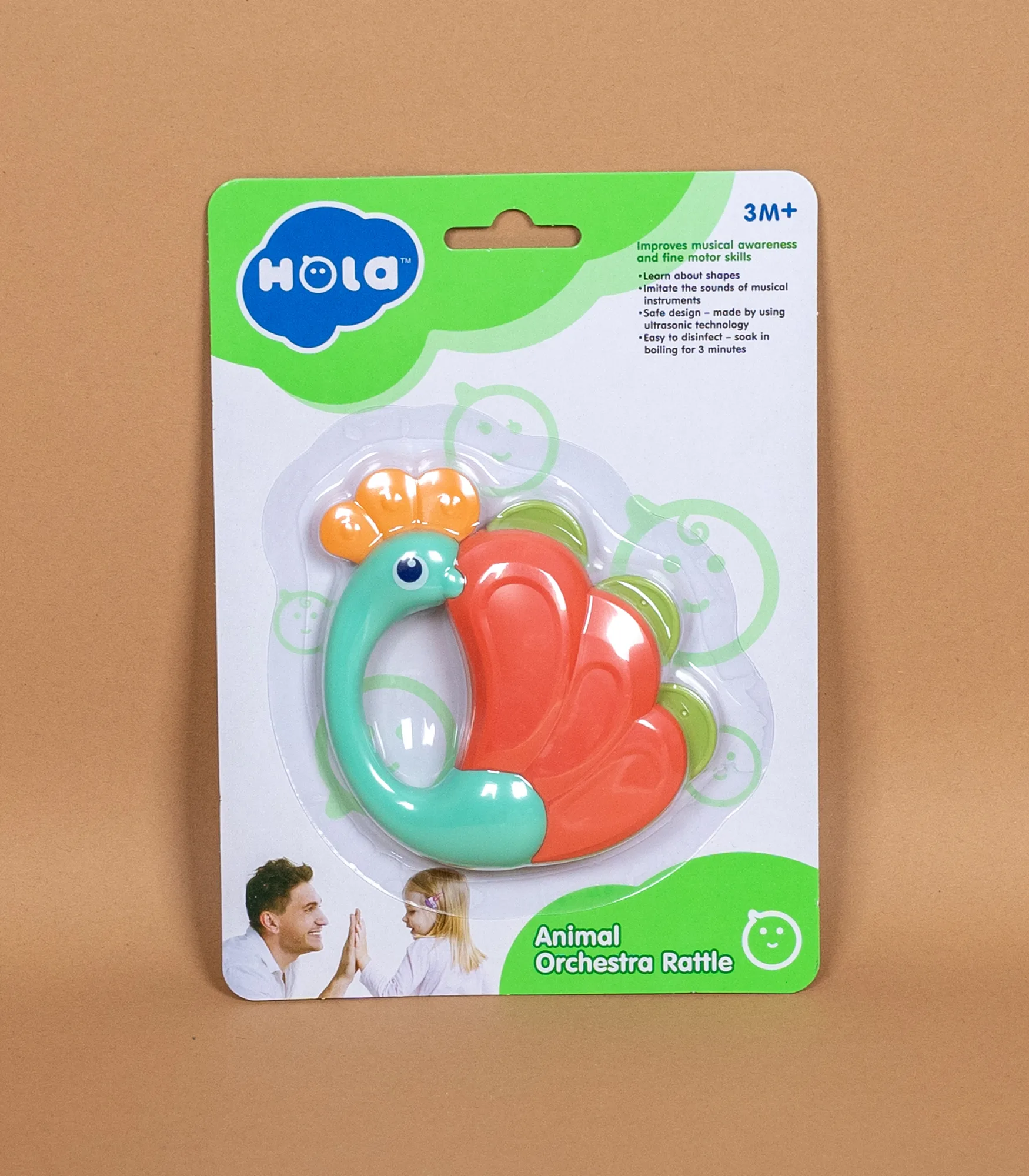 e318b-1-01.webp Zvečka i glodalica E318B-1 – Pauk (Animal Orchestra Rattle) (3m+) - Slika 1