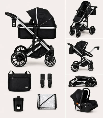 Kolica Kidilo F2A – set 3u1 (crna boja)