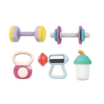 HE7900 – Set zvečka i glodalica (5 kom) – Baby Gym Gift Set (3–36 meseci) - Slika 4