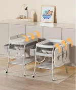 Korito za kupanje WM6012 – Sklopivo korito sa postoljem, policom i korpom (85×48 cm)