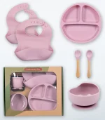 Silikonski set za jelo za bebe – 5 delova - Slika 5
