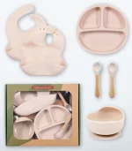 Silikonski set za jelo za bebe – 5 delova - Slika 2
