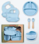 Silikonski set za jelo za bebe – 5 delova - Slika 3