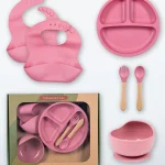 Silikonski set za jelo za bebe – 5 delova