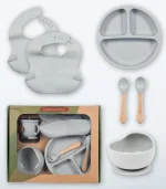 Silikonski set za jelo za bebe – 5 delova - Slika 4