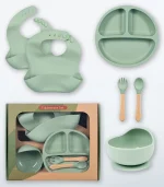 Silikonski set za jelo za bebe – 5 delova - Slika 6