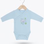 Bebi bodi preklop dug rukav štampa "R1"-Mint