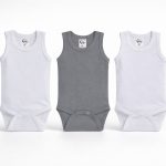 Bebi bodi 3-pack belo-siva
